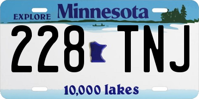 MN license plate 228TNJ