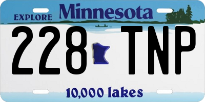 MN license plate 228TNP