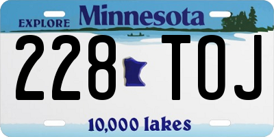 MN license plate 228TOJ