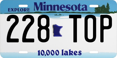 MN license plate 228TOP