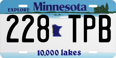 MN license plate 228TPB
