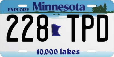 MN license plate 228TPD