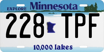 MN license plate 228TPF