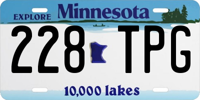 MN license plate 228TPG