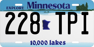 MN license plate 228TPI