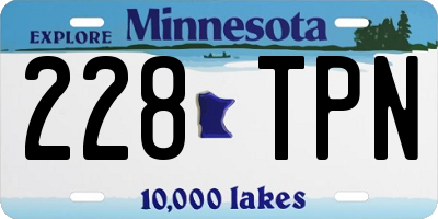 MN license plate 228TPN