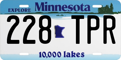 MN license plate 228TPR