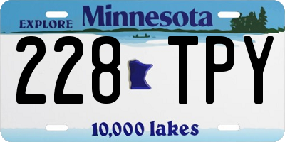 MN license plate 228TPY