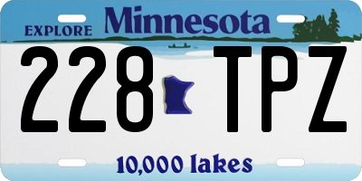 MN license plate 228TPZ