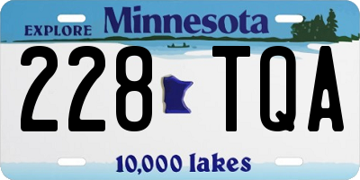 MN license plate 228TQA