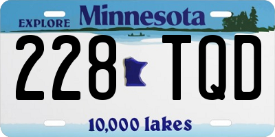 MN license plate 228TQD