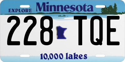 MN license plate 228TQE