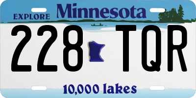 MN license plate 228TQR