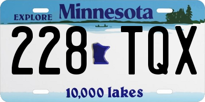 MN license plate 228TQX