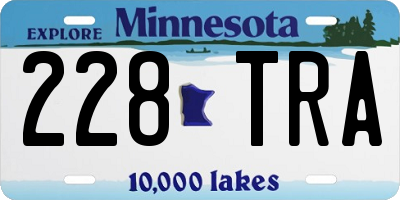 MN license plate 228TRA