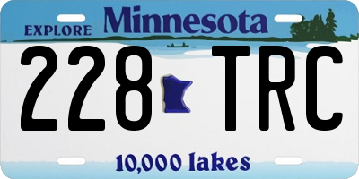 MN license plate 228TRC