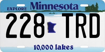 MN license plate 228TRD