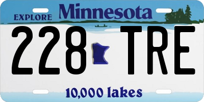 MN license plate 228TRE