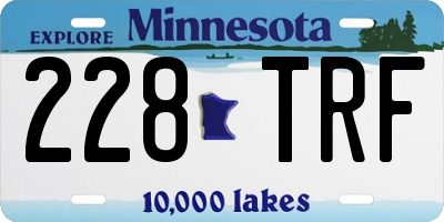 MN license plate 228TRF