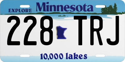 MN license plate 228TRJ