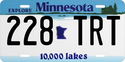 MN license plate 228TRT