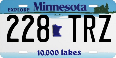 MN license plate 228TRZ