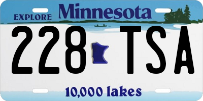 MN license plate 228TSA