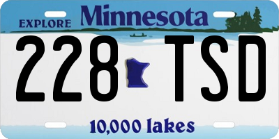 MN license plate 228TSD