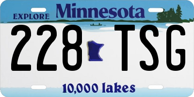 MN license plate 228TSG