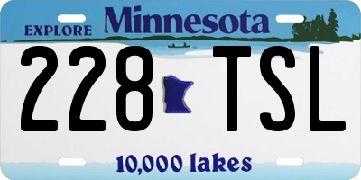 MN license plate 228TSL