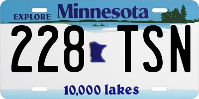 MN license plate 228TSN