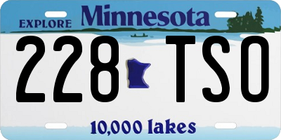 MN license plate 228TSO