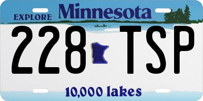 MN license plate 228TSP