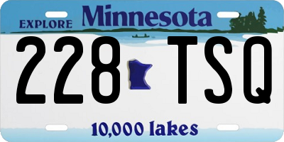 MN license plate 228TSQ
