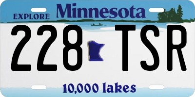 MN license plate 228TSR