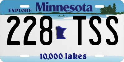 MN license plate 228TSS