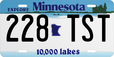 MN license plate 228TST