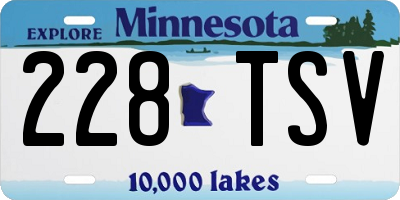 MN license plate 228TSV