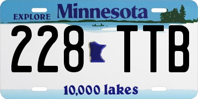 MN license plate 228TTB