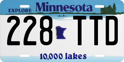 MN license plate 228TTD