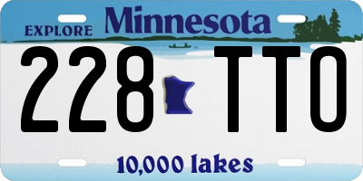 MN license plate 228TTO