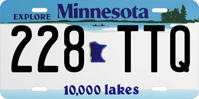MN license plate 228TTQ