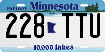 MN license plate 228TTU