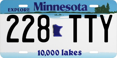MN license plate 228TTY