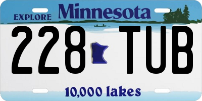 MN license plate 228TUB