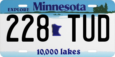 MN license plate 228TUD