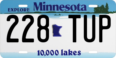 MN license plate 228TUP