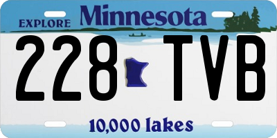 MN license plate 228TVB