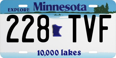 MN license plate 228TVF