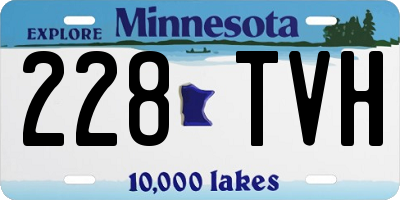 MN license plate 228TVH